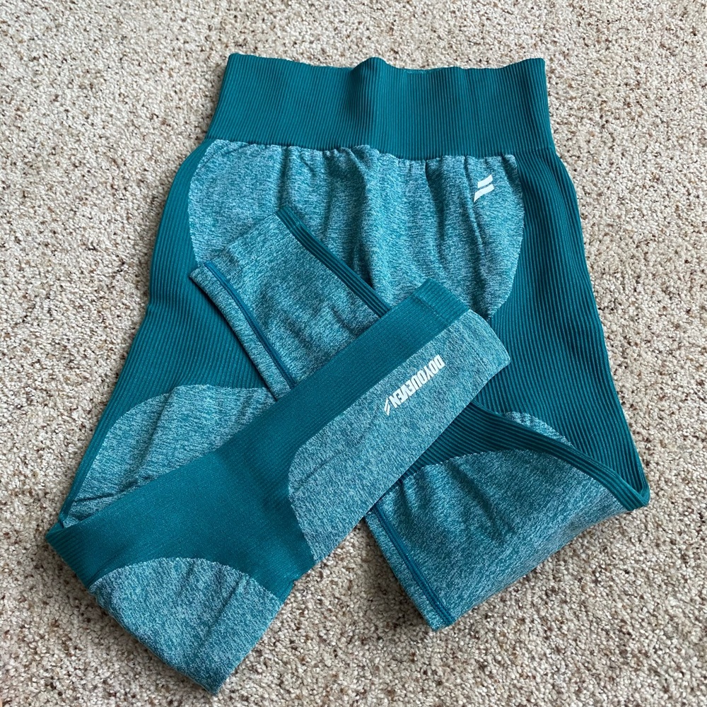 Do You Even impact leggings- green- Size Medium